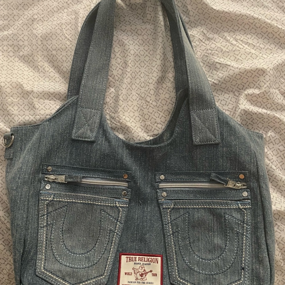 True Religion Denim Tote Bag